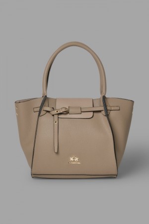 La Martina Double-handle Tote Çanta Kadın Beyaz | WBX-3441