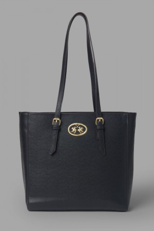 La Martina Double-handle Tote Çanta Kadın Siyah | FEA-4999