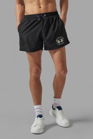 La Martina Regular-fit Swim Shorts Erkek Siyah | ULF-0317