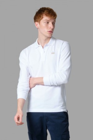 La Martina Slim-fit Polo Gömlek Erkek Beyaz | QCF-2656