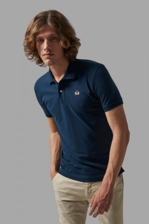 La Martina Slim-fit Polo Gömlek Erkek Lacivert | HAG-1939