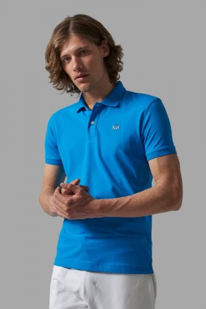 La Martina Slim-fit Polo Gömlek Erkek Mavi | GQU-4457