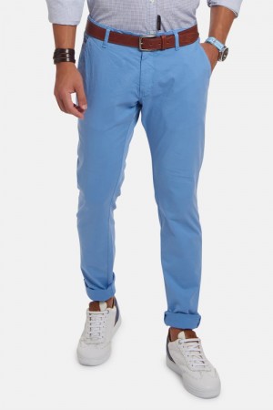 La Martina Slim-fit Stretch Pamuklu Pantolonlar Erkek Mavi | ZEA-9740