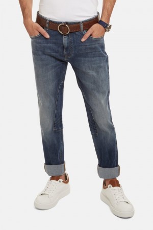 La Martina Slim-fit Stretch Pamuklu Pantolonlar Erkek Indigo | HSD-2147