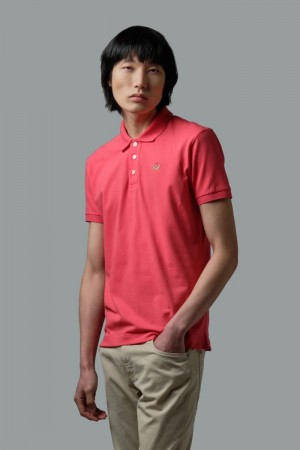 La Martina Slim-fit Stretch Piqué Polo Gömlek Erkek Mercan | CDI-8214