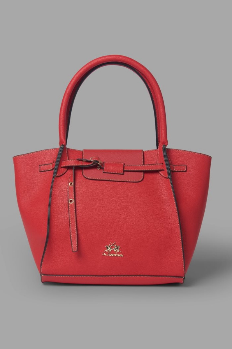 La Martina Double-handle Tote Çanta Kadın Kırmızı | YDH-3781