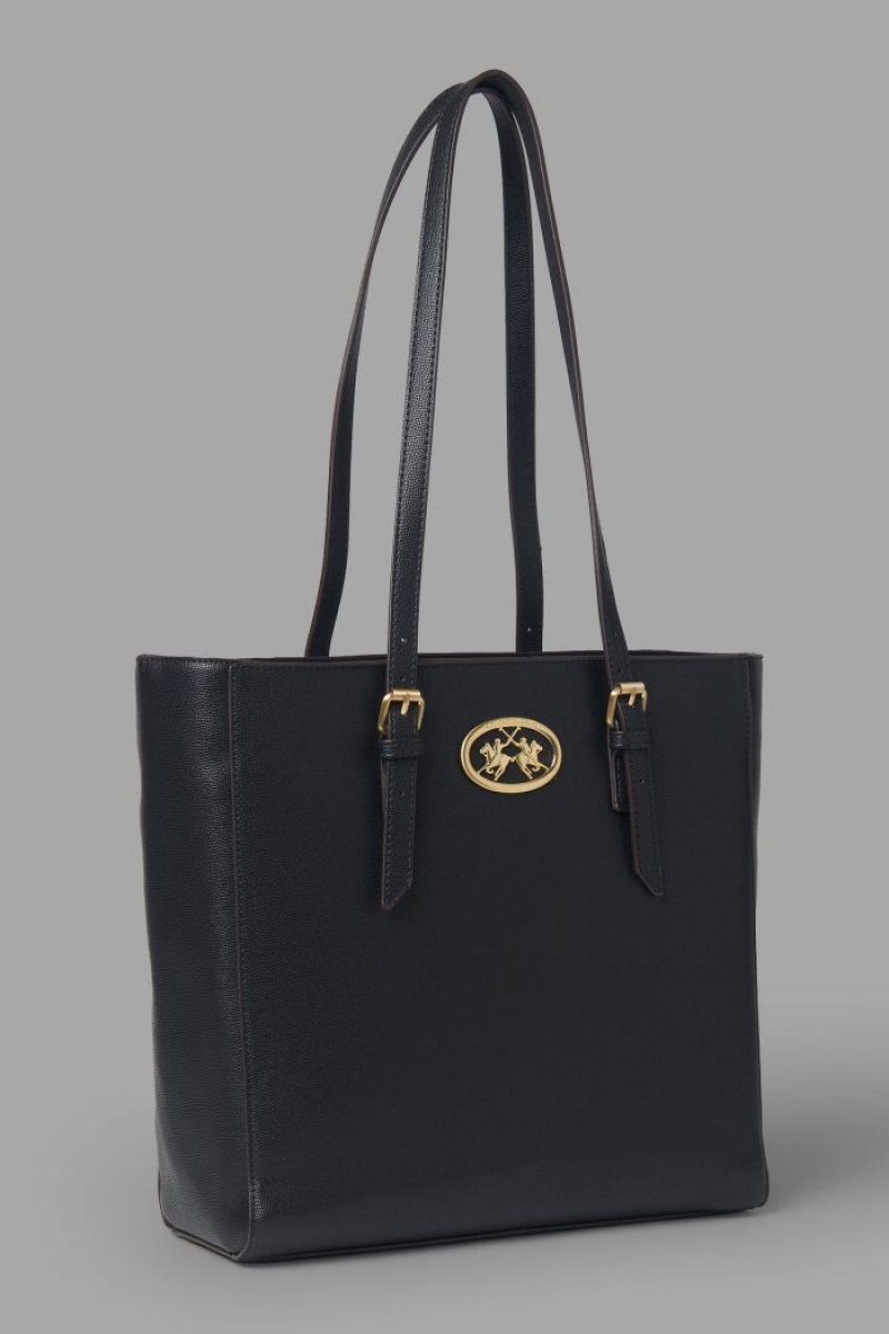 La Martina Double-handle Tote Çanta Kadın Siyah | FEA-4999