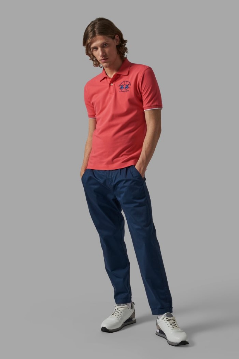 La Martina Kısa-sleeved Regular Fit Polo Gömlek Erkek Mercan | MAN-6450