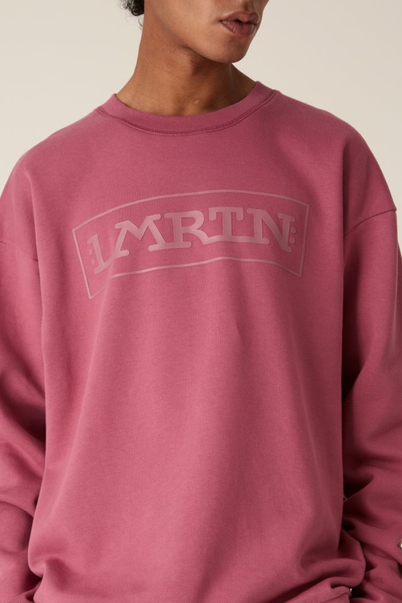 La Martina LMRTN Crew-neck Sweatshirt Pembe | SNO-5901