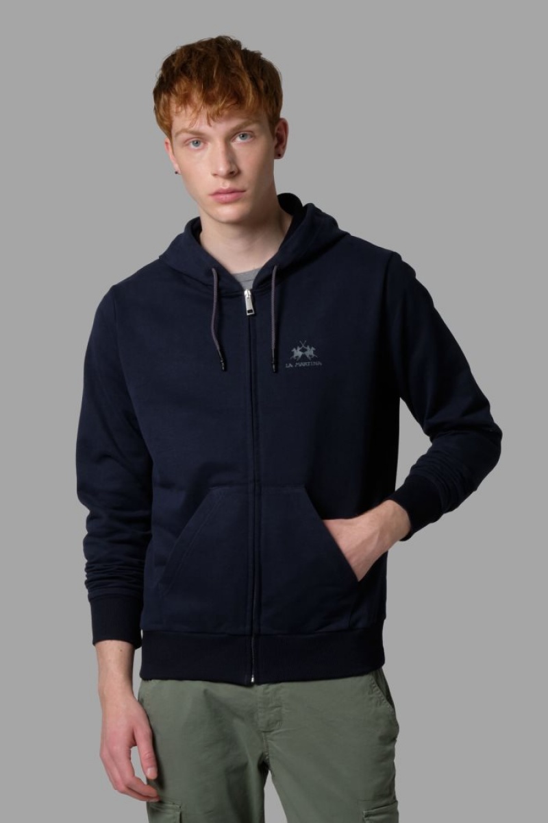 La Martina Regular Fit Sweatshirt Erkek Lacivert | DHE-8070