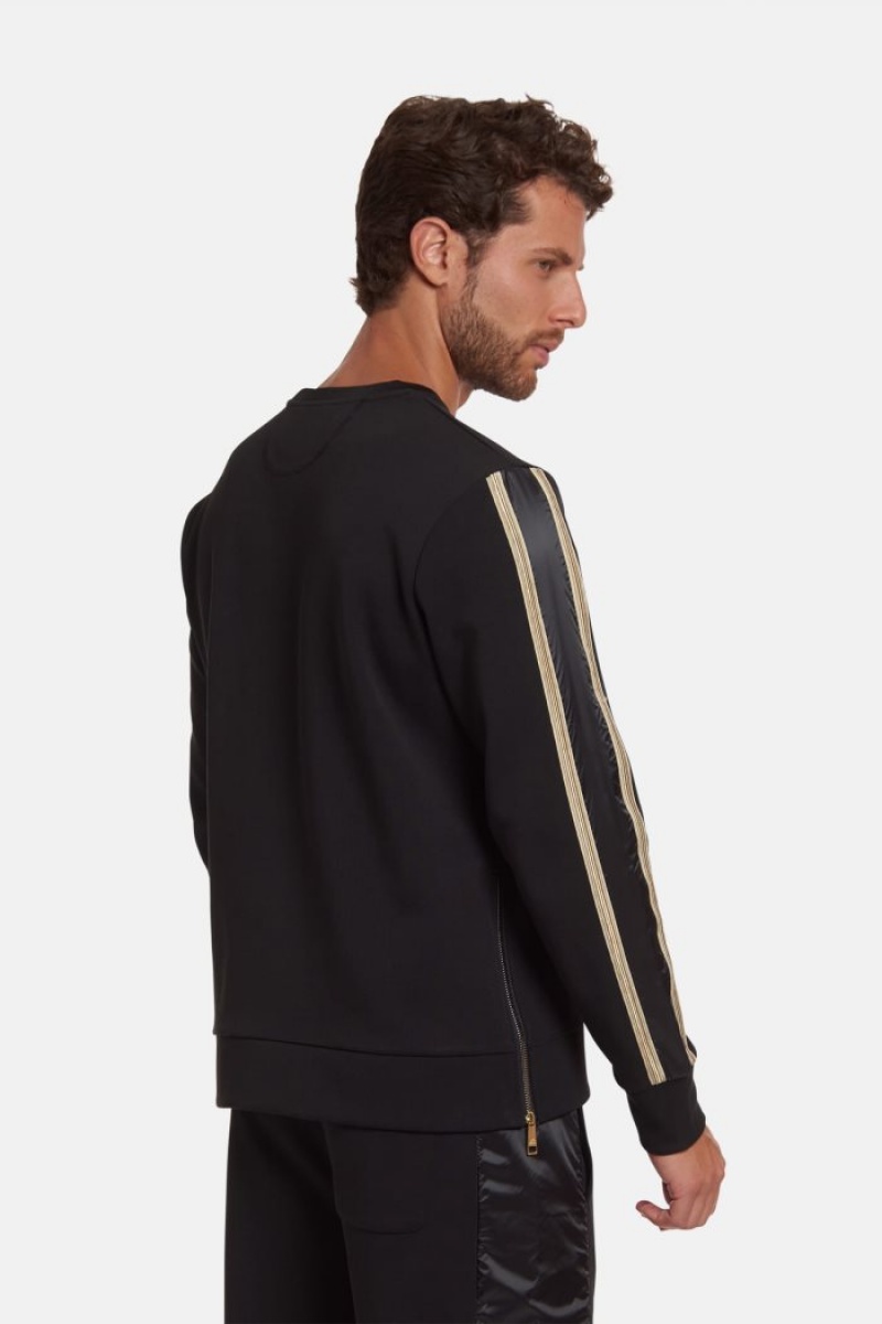 La Martina Regular-fit Brushed Pamuklu Sweatshirt Erkek Siyah | JKE-2341