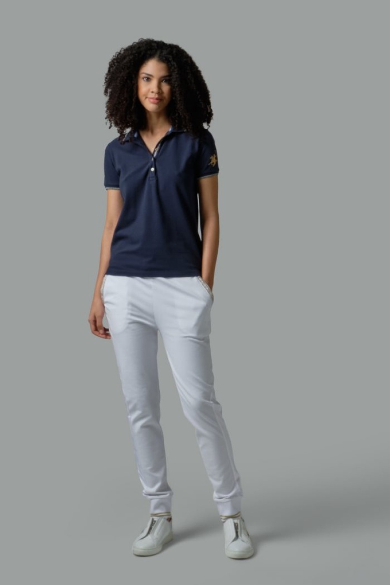 La Martina Regular-fit Sequin Polo Gömlek Kadın Lacivert | RLG-7285