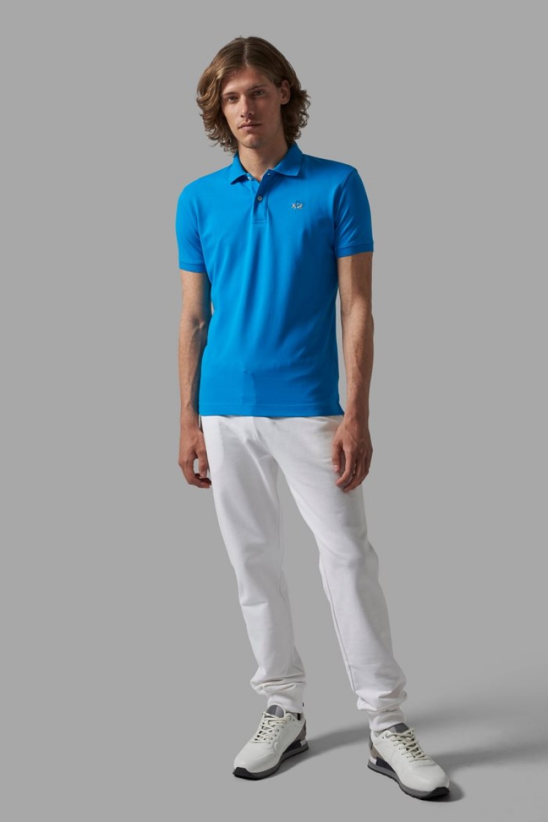 La Martina Slim-fit Polo Gömlek Erkek Mavi | GQU-4457