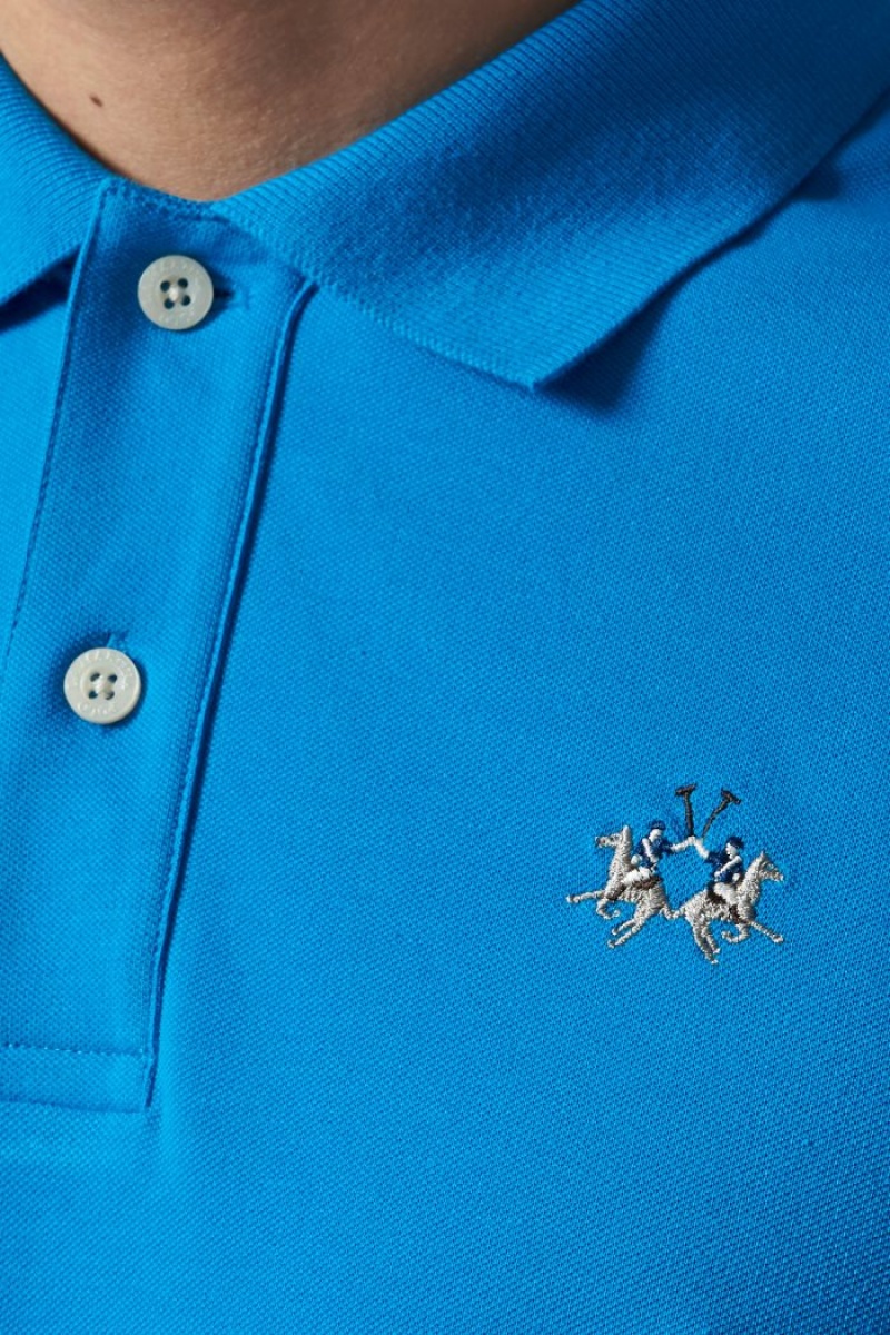 La Martina Slim-fit Polo Gömlek Erkek Mavi | GQU-4457