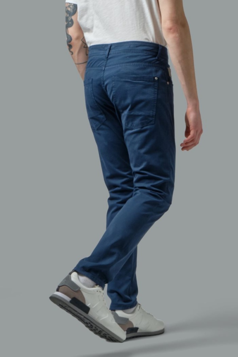 La Martina Slim-fit Stretch Pamuklu Pantolonlar Erkek Lacivert | XPQ-6507