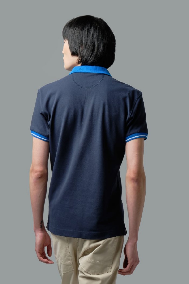 La Martina Slim-fit Stretch Piqué Polo Gömlek Erkek Lacivert | NMW-0798